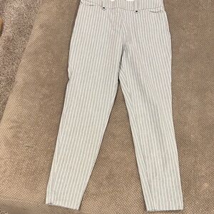 Maurices Women's Light Gray Striped Pants